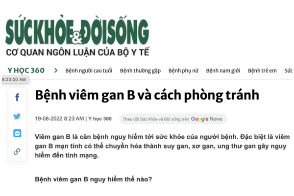 Bệnh viêm gan B và cách phòng tránh