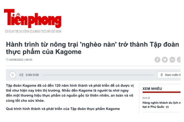 Hành trình từ nông trại 'nghèo nàn' trở thành Tập đoàn thực phẩm của Kagome
