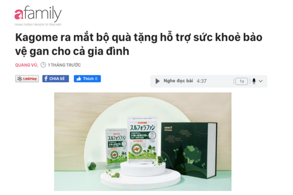 Kagome ra mắt bộ quà tặng hỗ trợ sức khoẻ bảo vệ gan cho cả gia đình