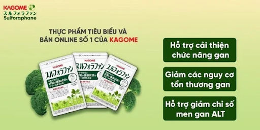 Sản phẩm viên uống bổ gan Kagome Sulforaphane bảo vệ tác hại của rượu đối với gan