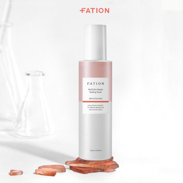 Nước Hoa Hồng Tẩy Tế Bào Chết FATION NoSCalm Repair Peeling Toner 200mlhỗ trợ thu nhỏ lỗ chân lông