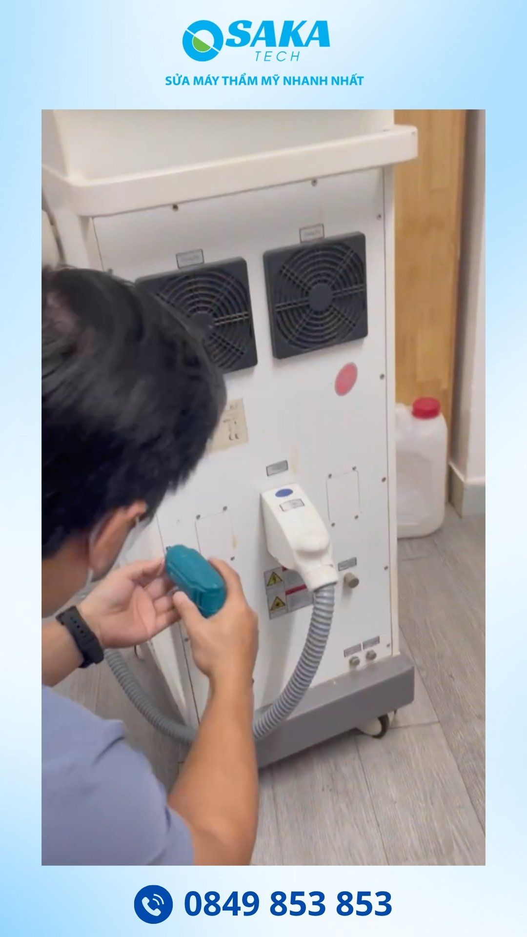 Sửa Máy Triệt Lông OPT SHR SK EILY Không Lên Nguồn Tại Spa Kawai