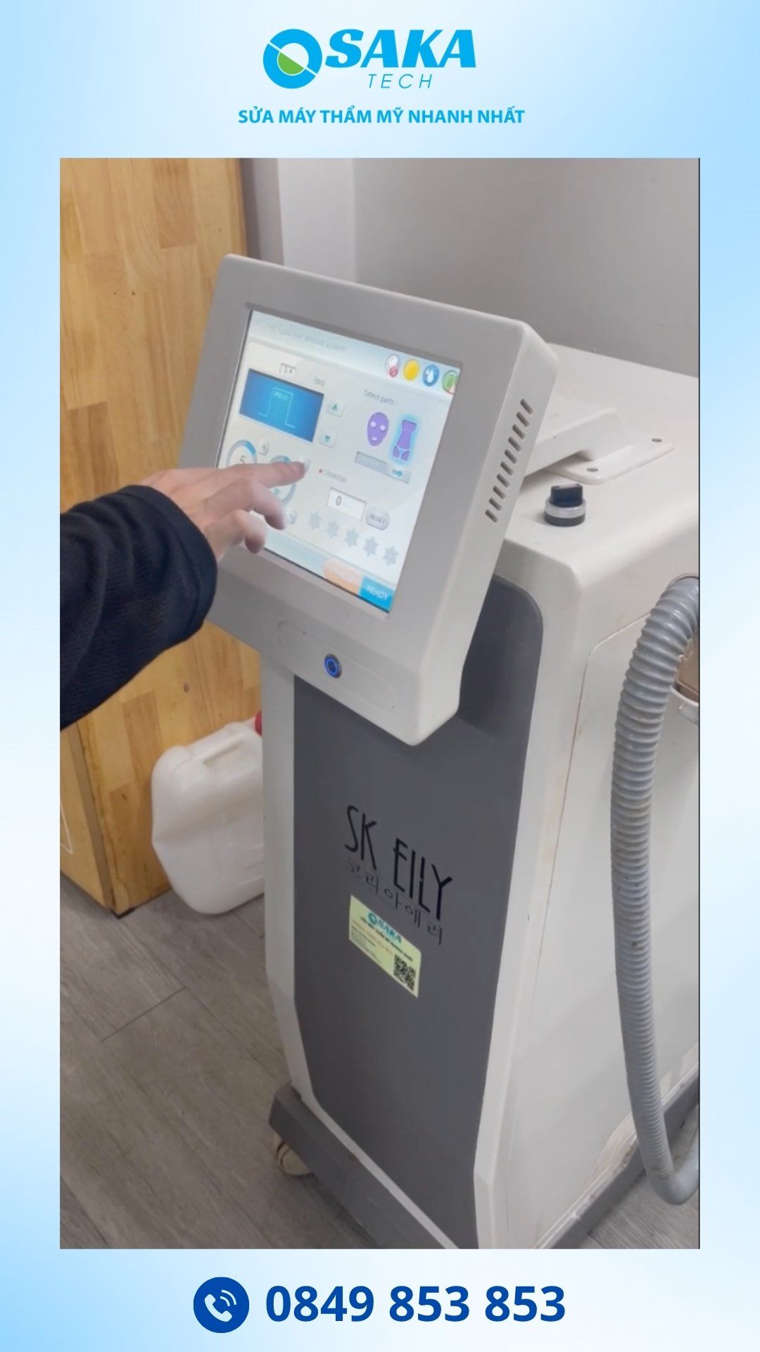 Sửa Máy Triệt Lông OPT SHR SK EILY Không Lên Nguồn Tại Spa Kawai