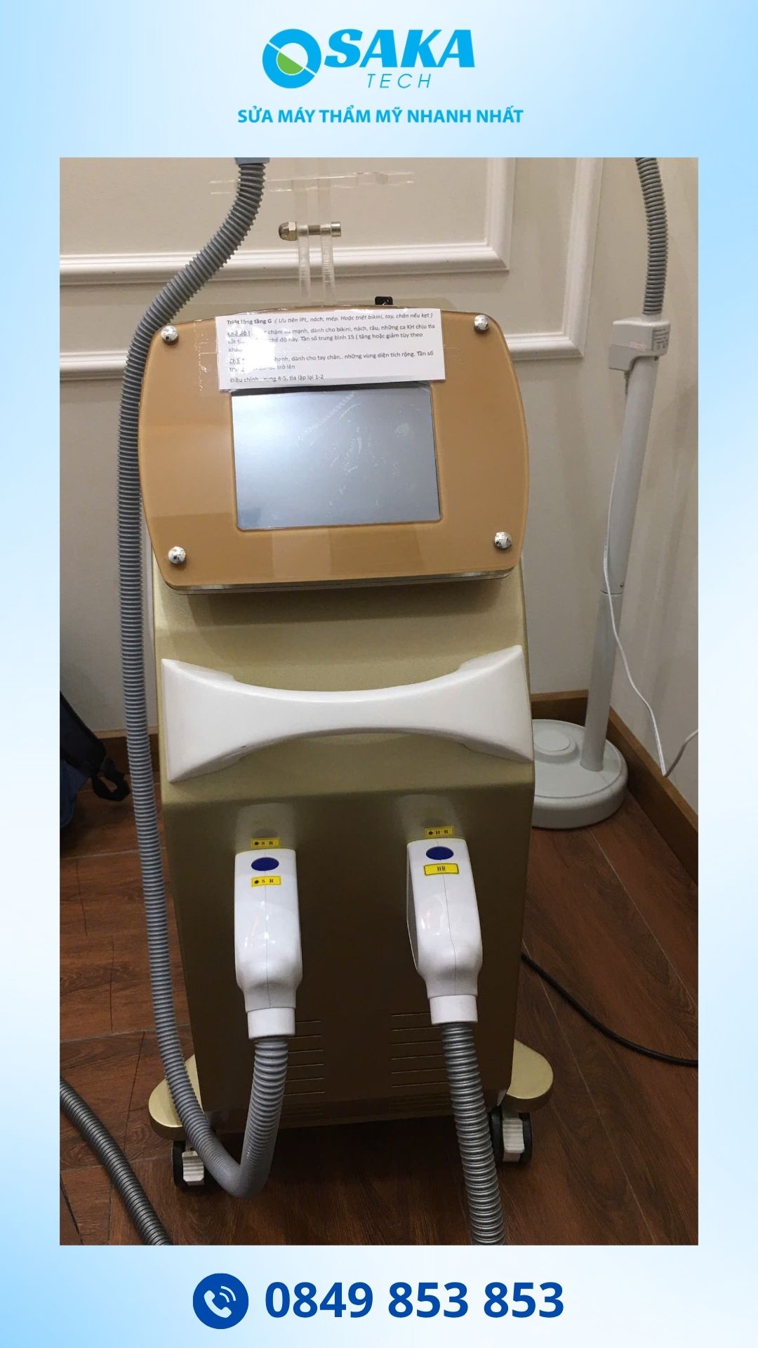 Sửa Máy Triệt Lông Diode Laser FQ Beauty Không Phát Tia Tại Diamond Spa & Cosmetics