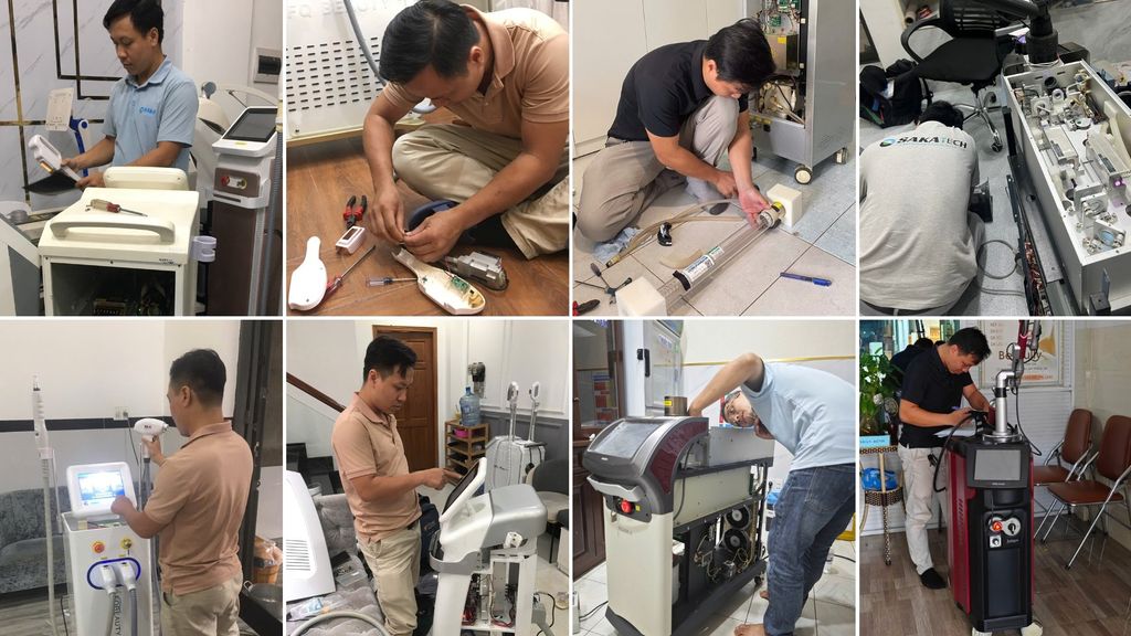 Đội ngũ kỹ sư sửa máy thẩm mỹ
