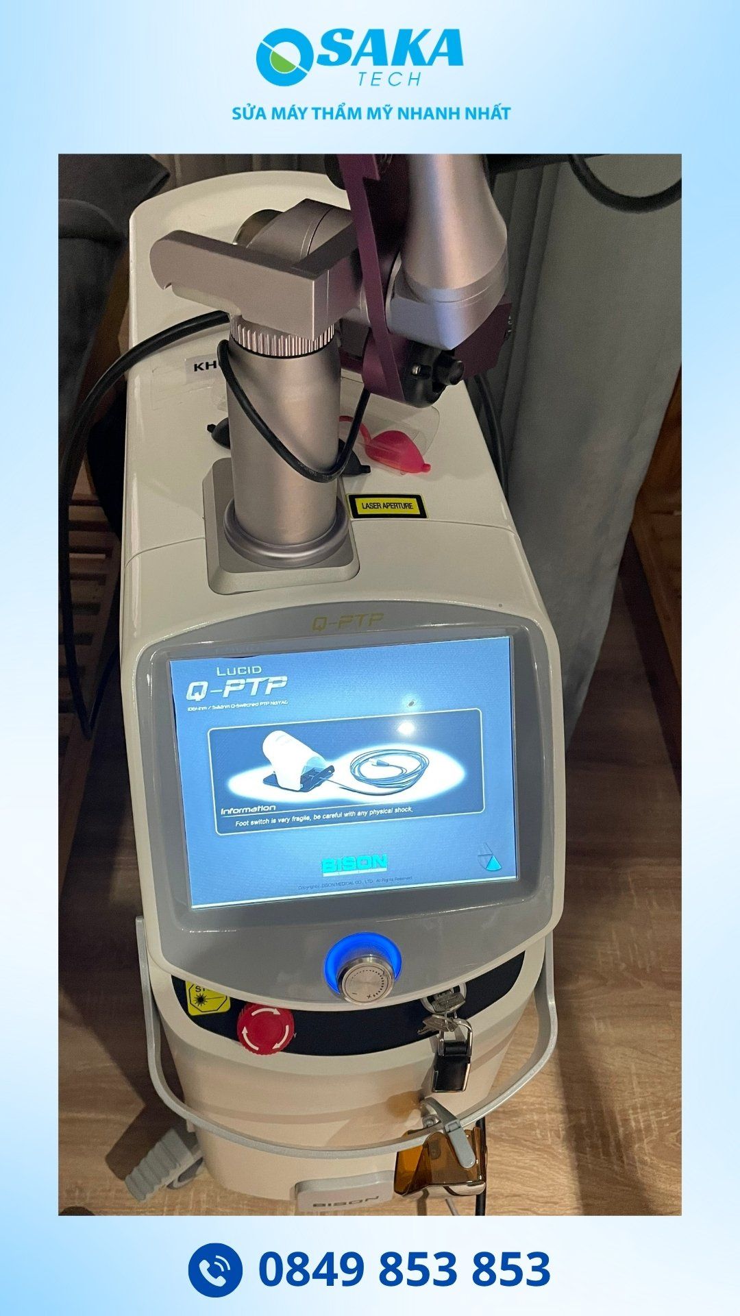 Sửa Máy Laser Q‑Switched ND YAG LUCID Q‑PTP – Lỗi Không Chuyển Bước Sóng