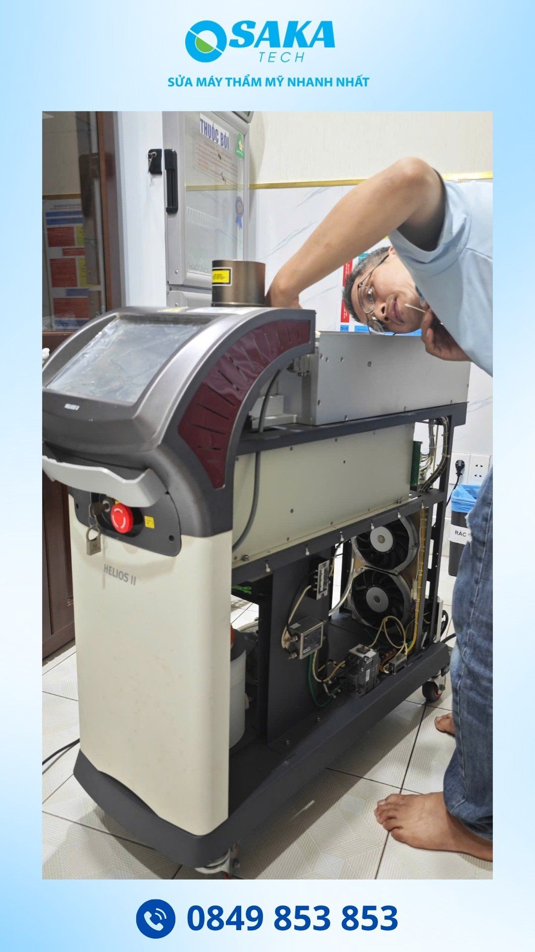 Sửa Máy Laser Trị Nám HELIOS II - Khắc Phục Lỗi Năng Lượng Yếu
