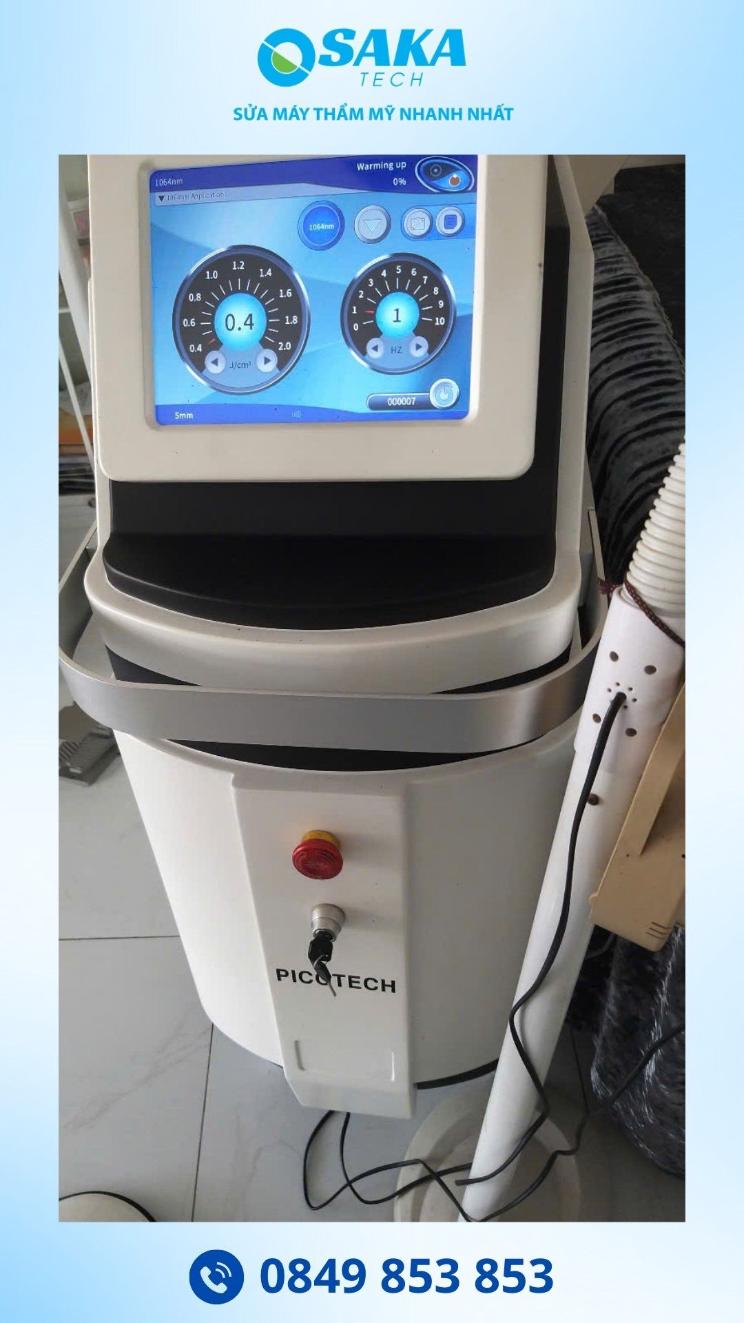 Sửa Máy Laser Picotech Lỗi Tia Phát Ra Lúc Mạnh Lúc Yếu Tại Củ Chi