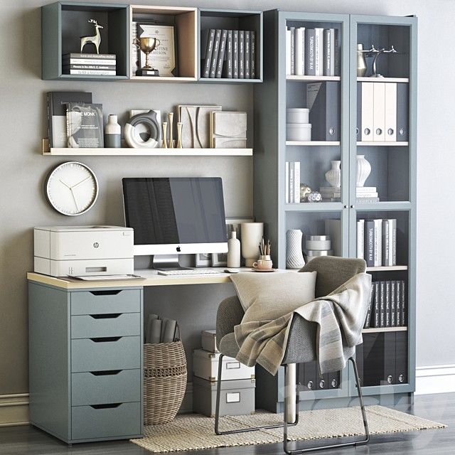 Phong cách cá nhân kết hợp vào decor phòng làm việc.