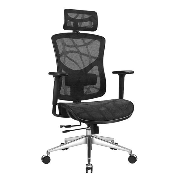 Tư thế ngồi đúng với ghế công thái học giúp giảm đau lưng.