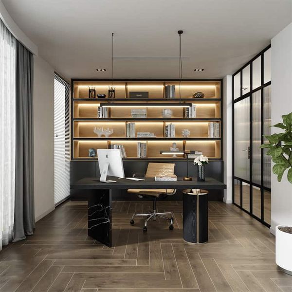 Decor phòng làm việc với các món đồ nội thất và phụ kiện dễ sử dụng.