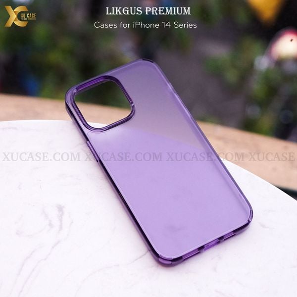 Ốp LIKGUS Premium nhám tím chống vân tay cho iPhone