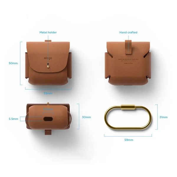 Ốp Airpods Elago Leather