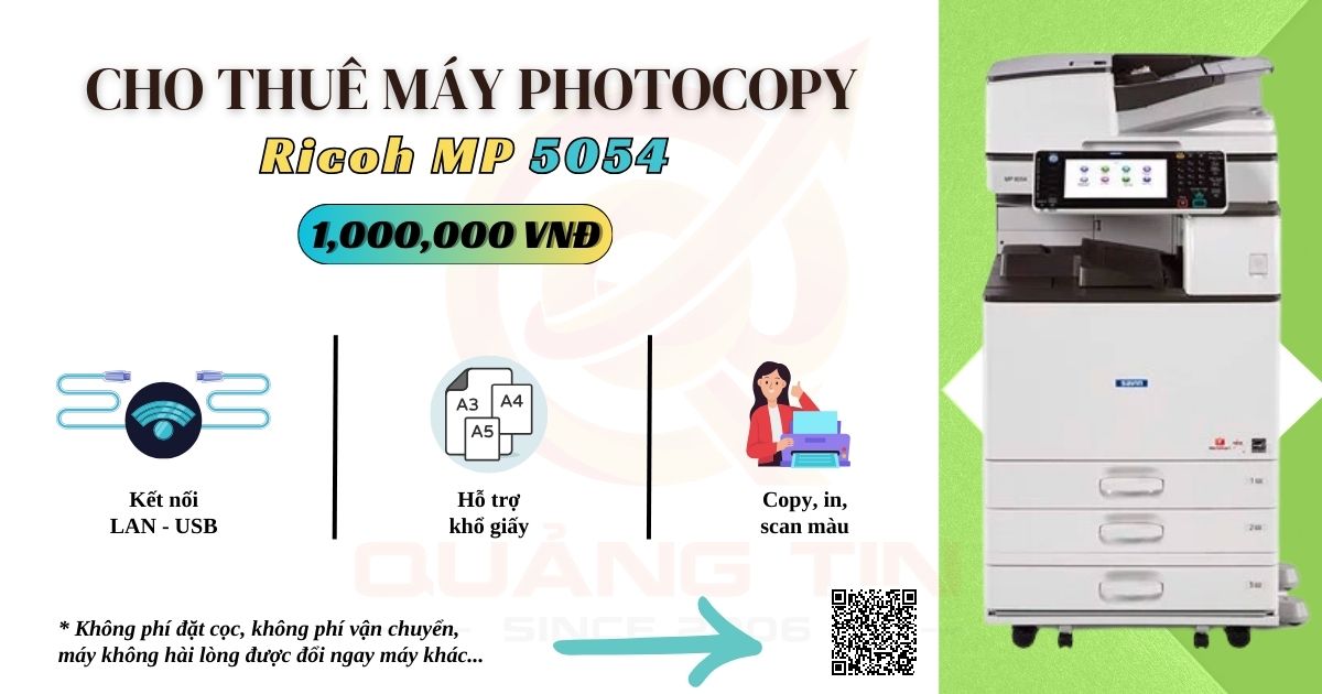 Cho Thuê Máy Photocopy Ricoh MP 5054: Tiết Kiệm Chi Phí, Tăng Hiệu Suất