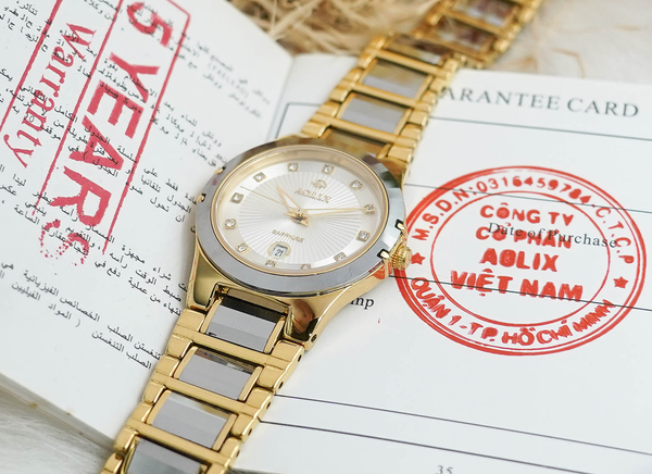 đồng hồ nữ dây đá aolix al-6824l sapphire chính hãng