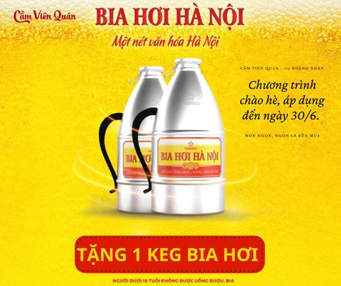 🍻🍻 TẶNG 1 KEG B.IA H.ƠI HÀ NỘI 2 LÍT CHO MỖI BÀN NHẬU 🍻🍻
