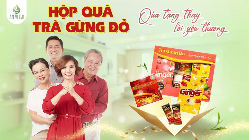 Hộp Quà Trà Gừng Đỏ - Quà tặng thay bao lời yêu thương