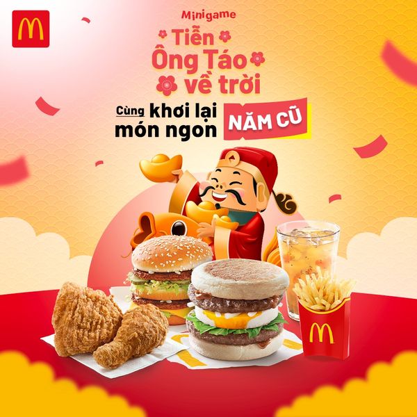 Minigame TIỄN ÔNG TÁO VỀ TRỜI - KHƠI LẠI MÓN NGON NĂM CŨ của McDonald's