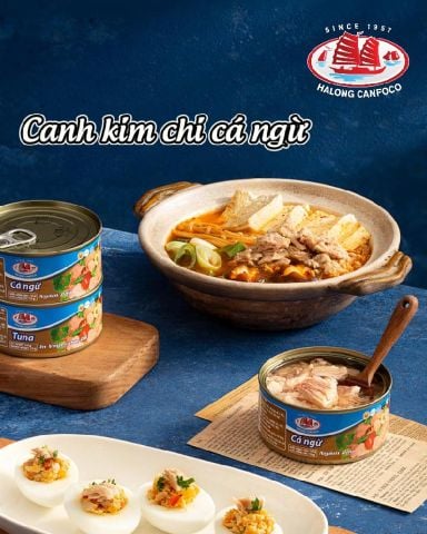 Canh kim chi cá ngừ