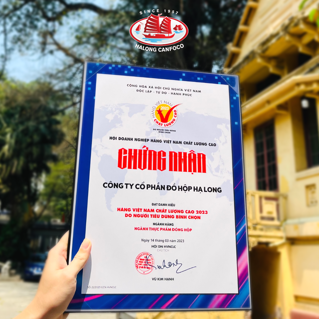 Certificate Vietnamese High Quality Product