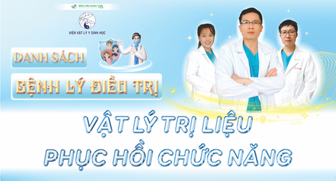 Danh sách Bệnh lý Điều trị Vật lý Trị liệu