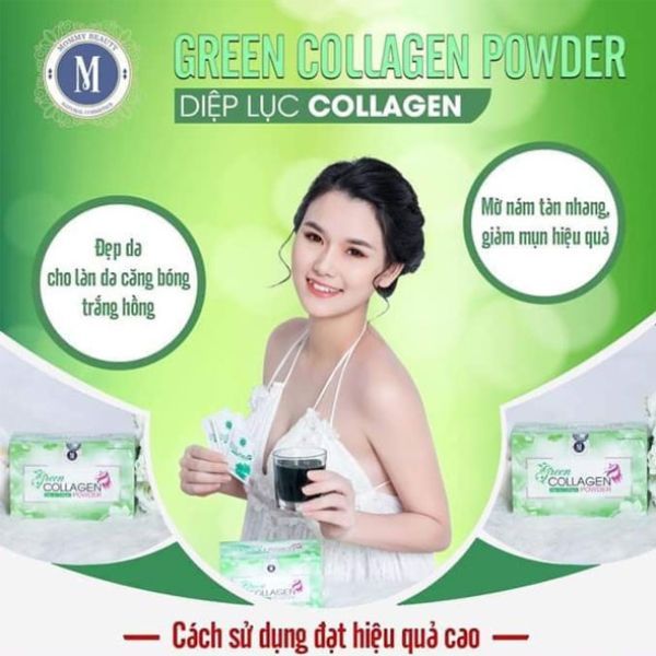 cách uống diệp lục collagen