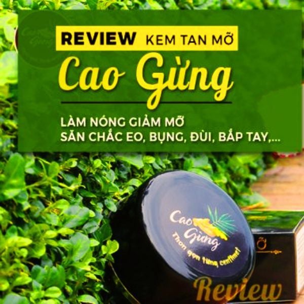 cao gừng tan mỡ