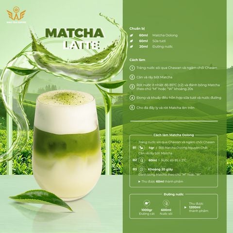 Công Thức Matcha Oolong Latte