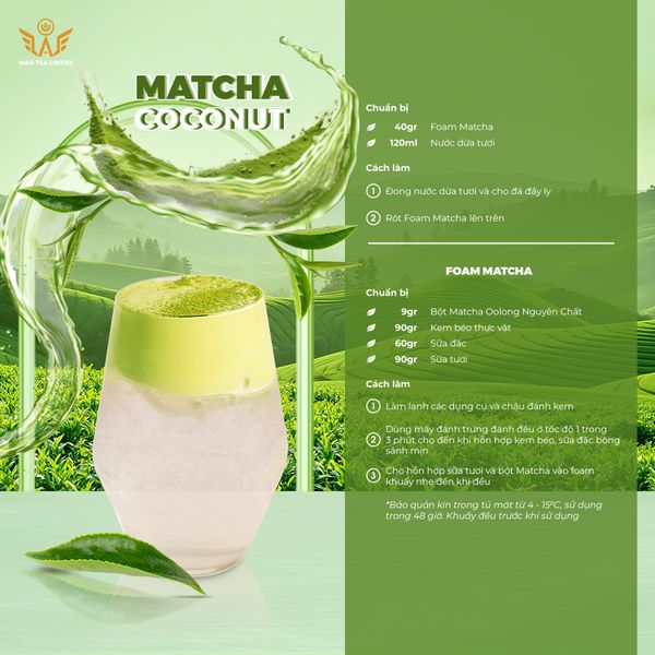 Công Thức Matcha Oolong Nước Dừa