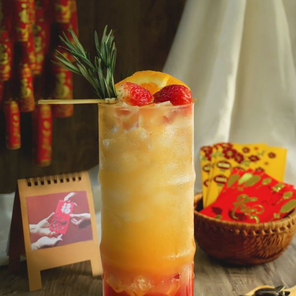 Công Thức Trà Trái Cây Cam Dâu Mùa Tết