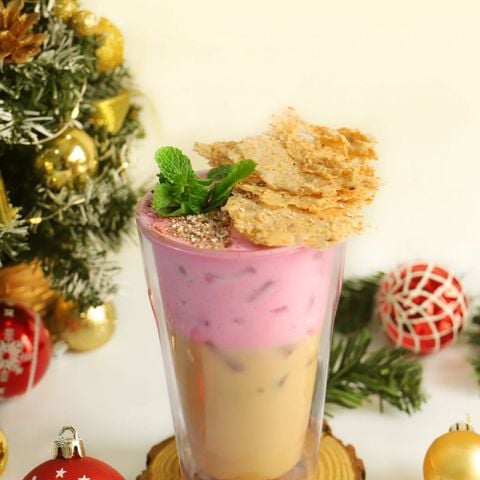 TRÀ SỮA CHUỐI FOAM THANH LONG ĐỎ