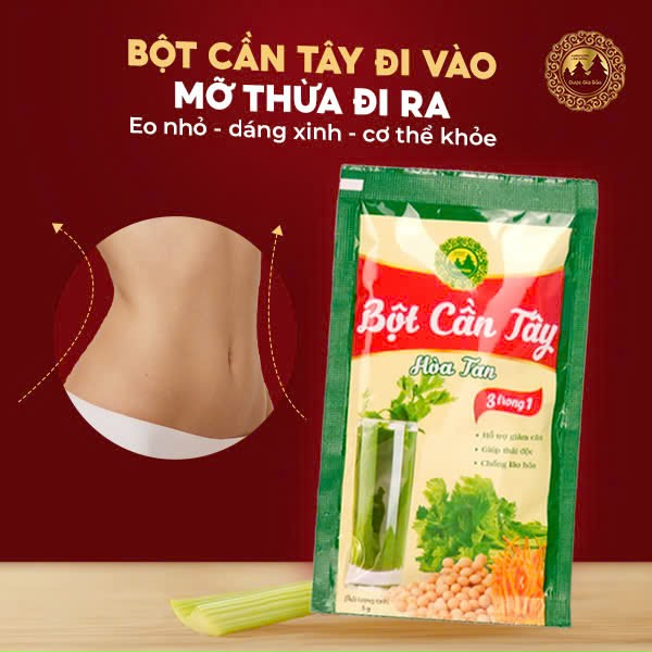 Bột cần tây đi vào - mỡ thừa đi ra cơ thể thêm khỏe