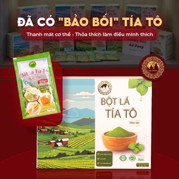Bột tía tô hòa tan thanh mát - thỏa thích làm điều mình thích