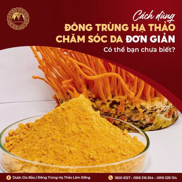 Cách dùng đông trùng hạ thảo chăm sóc da đơn giản
