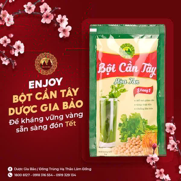 Enjoy bột cần tây Dược Gia Bảo đề kháng vững vàng