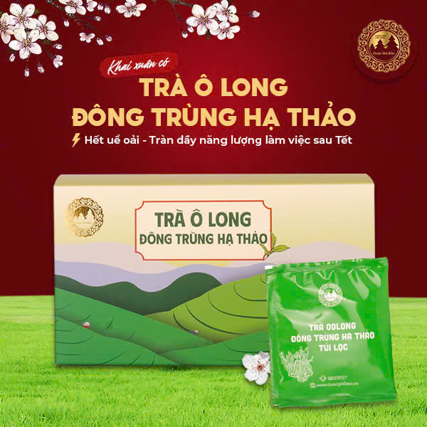 Khai xuân trà ô long đông trùng hạ thảo tràn đầy năng lượng sau Tết