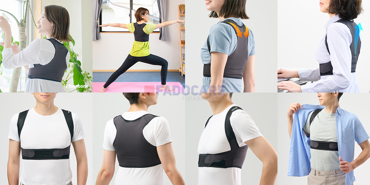 Đai chống gù lưng bonbone PITA SAPO Posture - Siêu nhẹ, thoáng khí, co giãn 4 chiều
