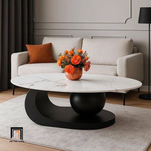 bàn sofa kiểu dáng sang trọng, bàn sofa 1m x 60 mặt đá xinh xắn