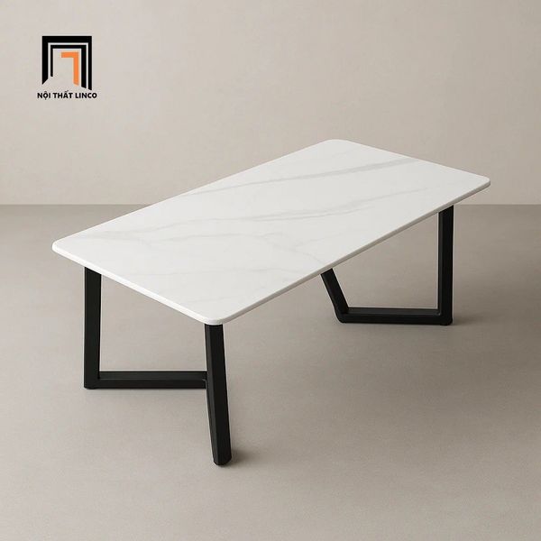 bàn trà chữ nhật mặt đá ceramic 1m x 50, bàn trà phòng khách giá rẻ