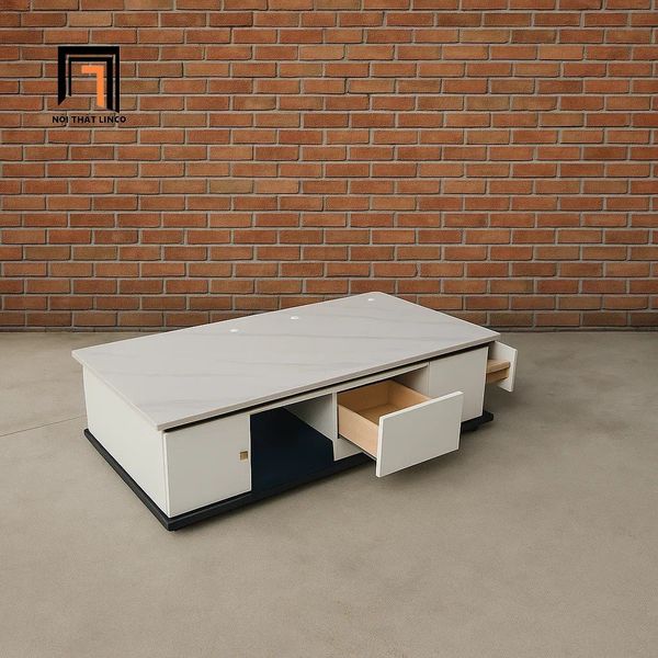 bàn sofa phòng khách 1m x 50 mặt đá trắng, bàn sofa gia đình xinh xắn