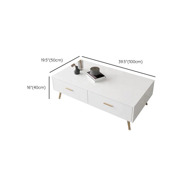 bàn trà mặt đá trắng khung ván gỗ, bàn trà 1m x 50 2 hộc kéo xinh xắn