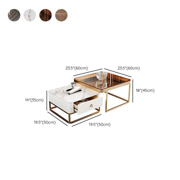 cặp bàn sofa vuông xinh xắn, cặp bàn sofa vuông kiểu dáng hiện đại cho phòng khách