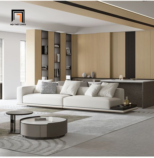 sofa, ghế sofa, sofa băng, sofa văng, sofa vải nỉ xám trắng dài 2m6, ghế sofa văng phòng khách chung cư