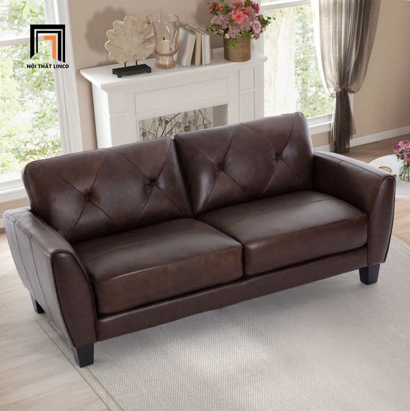 bộ ghế sofa bọc da Pu màu nâu, set ghế sofa phòng khách cao cấp