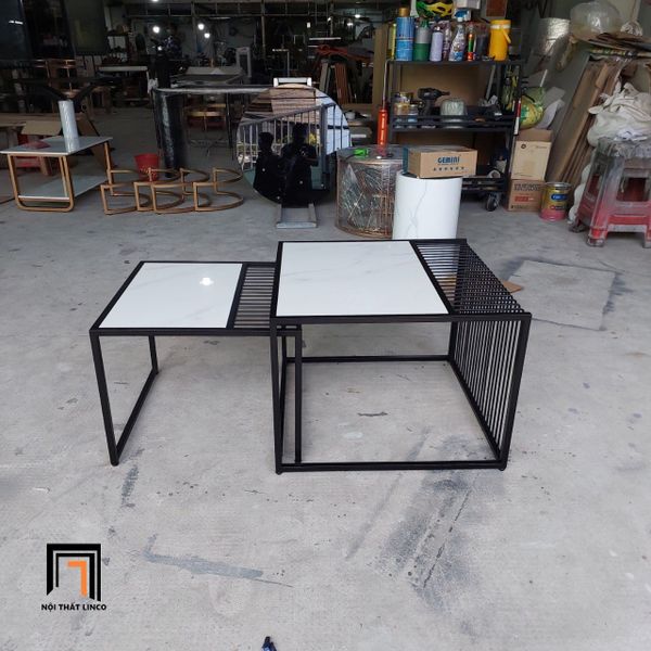 cặp bàn sofa phòng khách vuông sang trọng, cặp 2 bàn trà gia đình