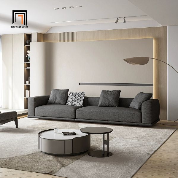 sofa, ghế sofa, sofa băng, sofa văng, sofa vải nỉ xám trắng dài 2m6, ghế sofa văng phòng khách chung cư