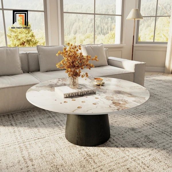 bàn sofa xinh xắn mặt đá ceramic, bàn sofa cho gia đình 60cm