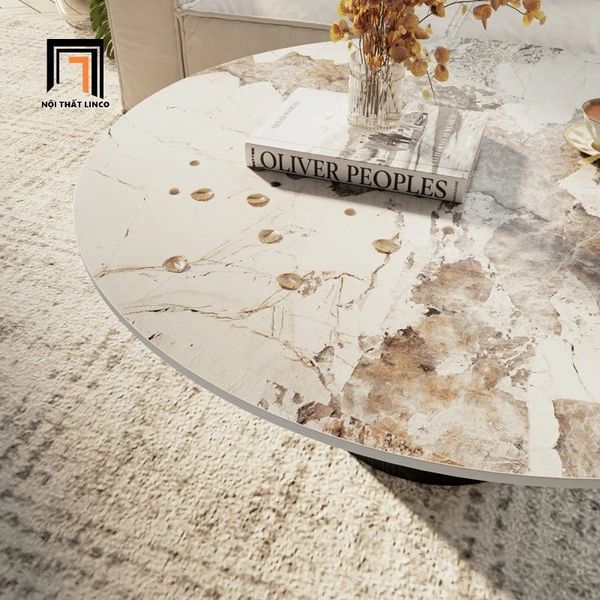 bàn sofa xinh xắn mặt đá ceramic, bàn sofa cho gia đình 60cm