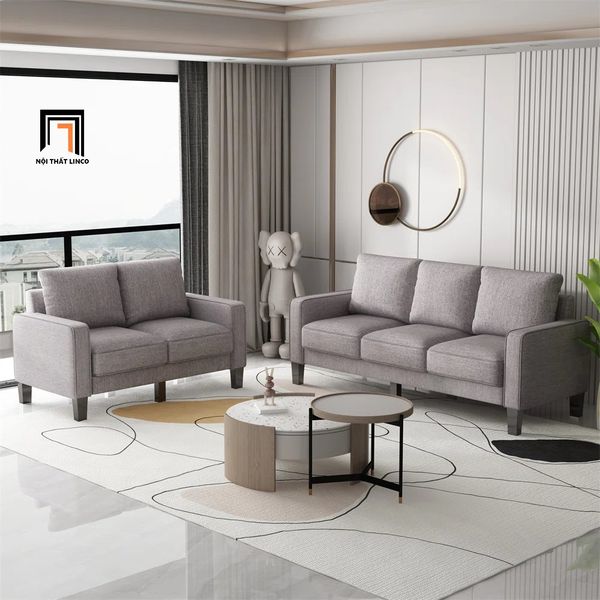 bộ ghế sofa phòng khách gia đình giá rẻ, sofa phòng khách nỉ màu xám trắng, bộ ghế sofa văn phòng đẹp