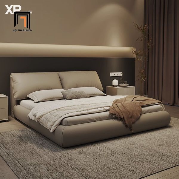 giường ngủ, giường, giường ngủ da chống trầy, giường ngủ bọc da sang trọng, giường ngủ hiện đại